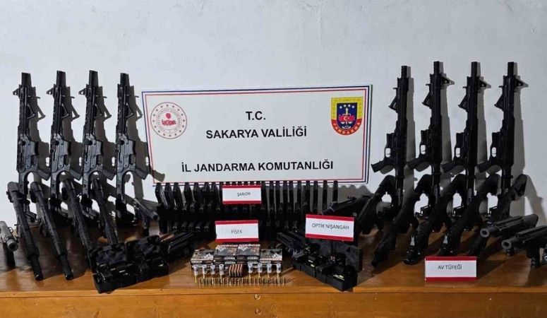 Sakarya’nın Geyve ilçesinde jandarma ekiplerince silah kaçakçılığına yönelik düzenlenen operasyonda