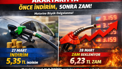 27 Mart itibarıyla motorin fiyatlarında önemli bir gelişme yaşandı. Motorinin