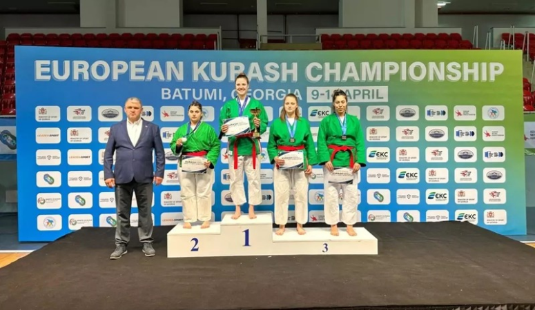Gürcistan'daki Büyükler Avrupa Kuraş Şampiyonası'nda sergilediği başarılı performansla bronz madalya