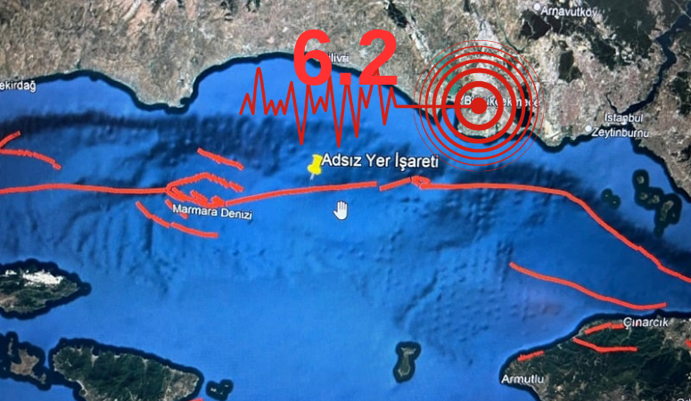 Marmara Denizi Silivri Açıklarında 6.2 Şiddetinde Deprem